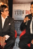 BigB, Madhvan and new actress at Teen Patti press meet - inditop.com 