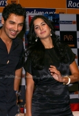 Bollywood actress Katrina Kaif, John Abrahim at a press-meet for the film New York in Gurgaon on Monday5