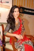 Katrina Kaif In Red Saari at Nakshatra Vivaah collection launch - inditop.com 16