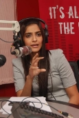 Sonam Kapoor at Fever FM with Amit Trivedi ( Follow Up From Fever studios to the airport ) - inditop.com24